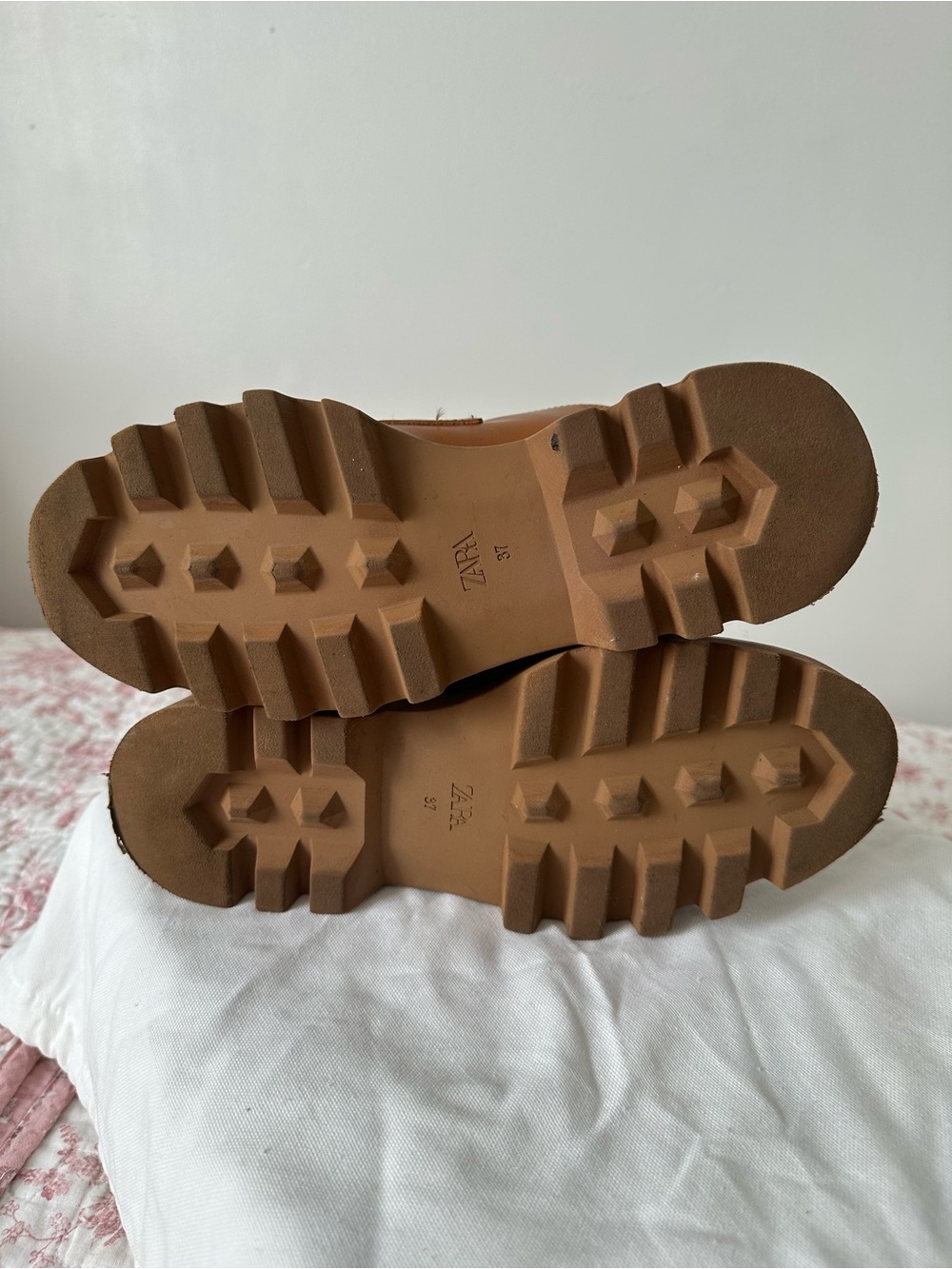 Zara brown leather loafers with gold horsebit detail size 6.5 / 37 - Picture 7 of 7
